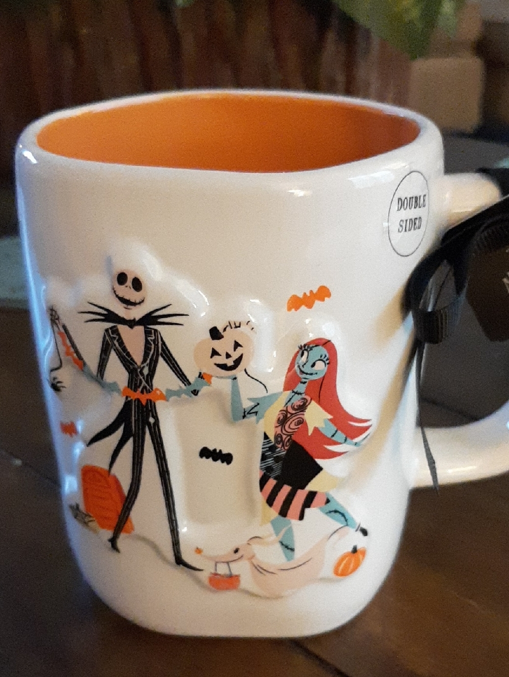 Rae Dunn x Disney Nightmare 18oz Jack & Sally 3D Ceramic Mug , New W Tags